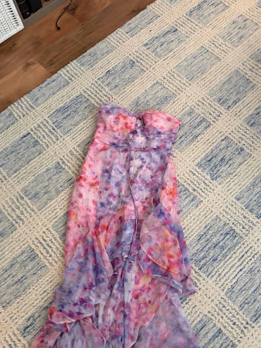 amanda uprichard x revolve cotton candy asymetrical dress size small